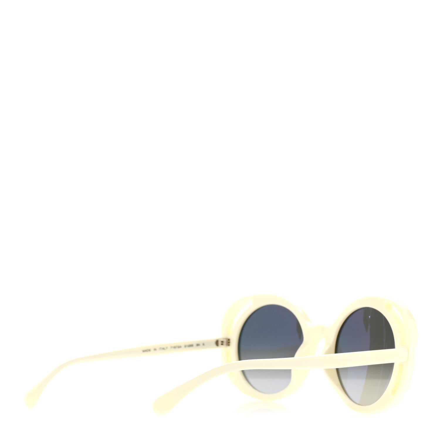 Chanel Acetate Round Sunglasses 71572A White 4 of 7