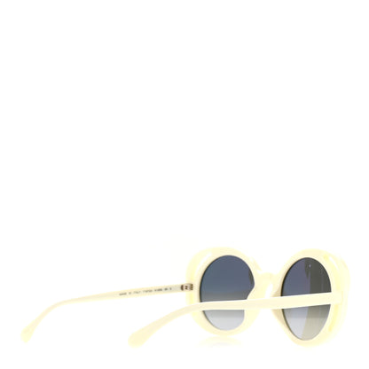 Chanel Acetate Round Sunglasses 71572A White 4 of 7