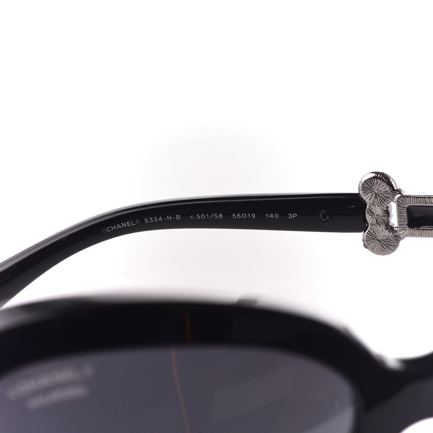 Pearl Crystal Bijoux Polarized Sunglasses 5334-H-B Black