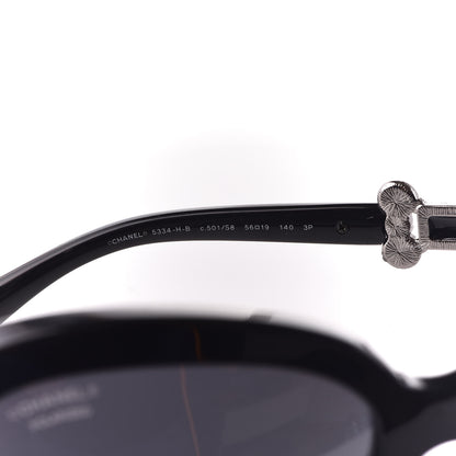 Chanel Pearl Crystal Bijoux Polarized Sunglasses 5334-H-B Black 7 of 8