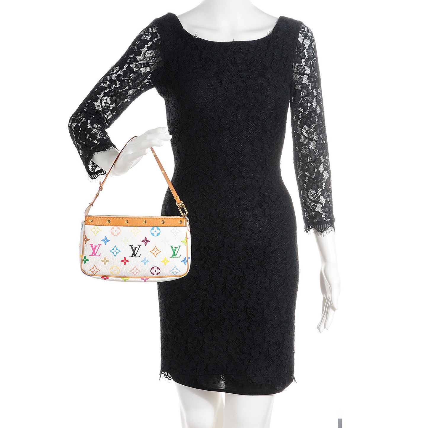 Monogram Multicolor Pochette Accessories White