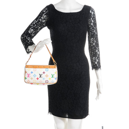 Louis Vuitton Monogram Multicolor Pochette Accessories White 2 of 8