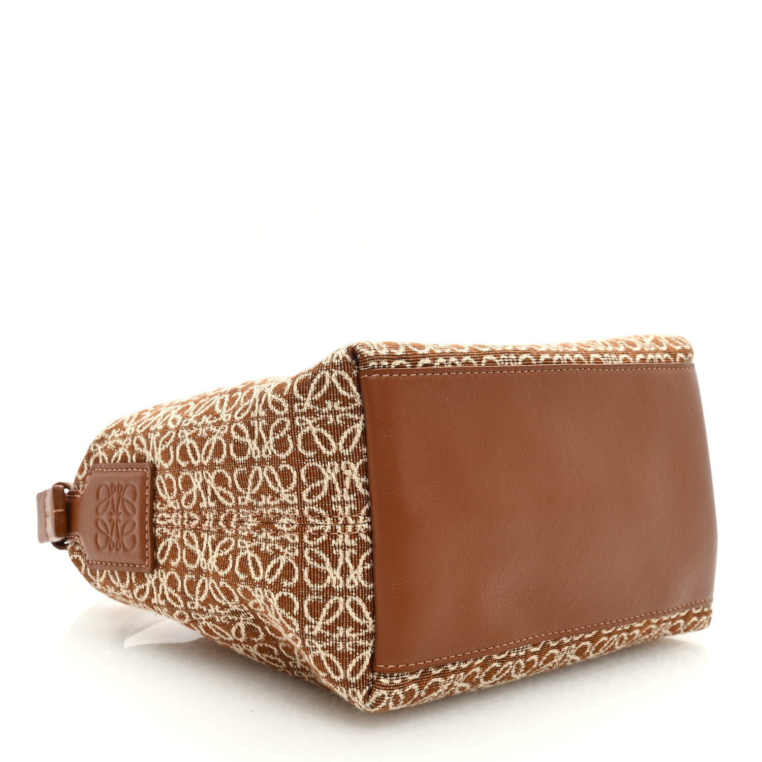 Loewe Jacquard Anagram Calfskin Small Cubi Bag Tan Pecan 4 of 10