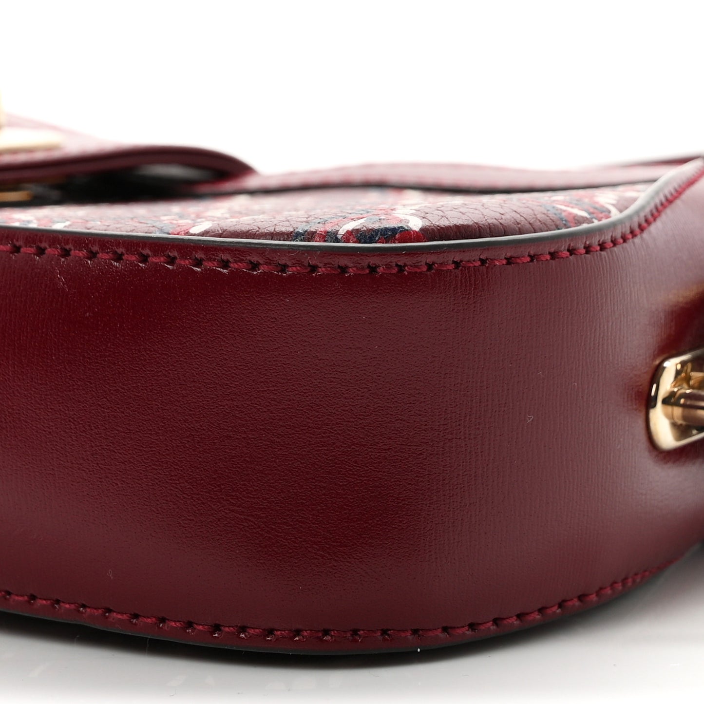 GG Shadow Monogram Mini Moon Side Shoulder Bag Rosso Ancora Red