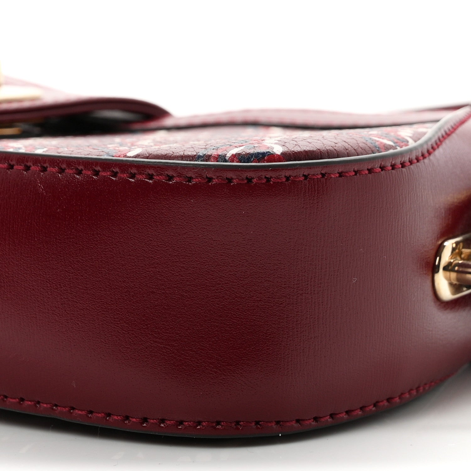 Gucci GG Shadow Monogram Mini Moon Side Shoulder Bag Rosso Ancora Red 10 of 10