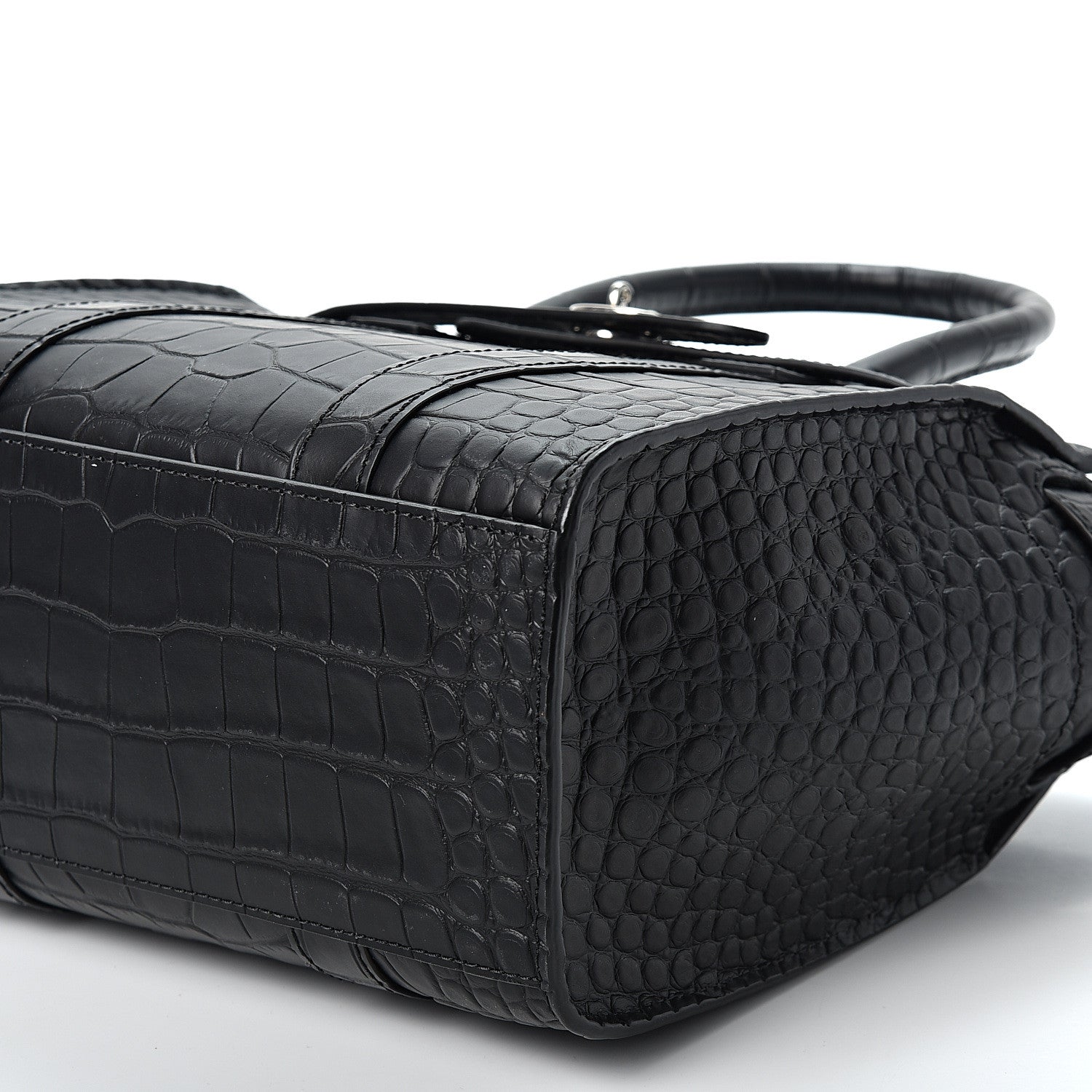 Mulberry Crocodile Embossed Mini Zipped Bayswater Black 8 of 8