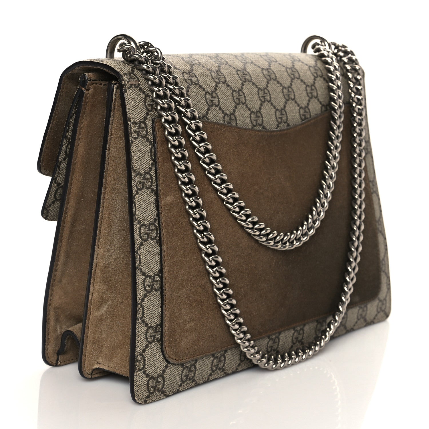 Gucci GG Supreme Monogram Medium Dionysus Shoulder Bag Taupe 4 of 11