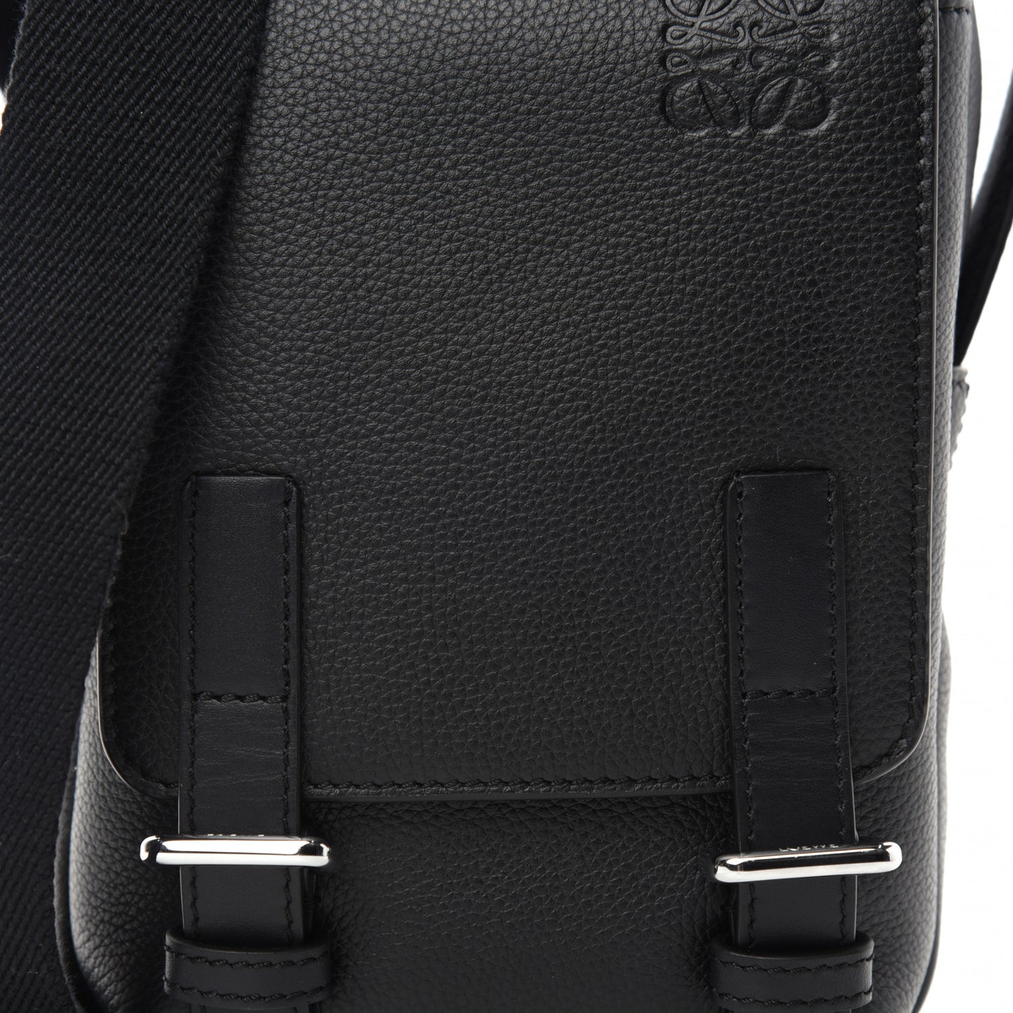 Soft Grained Calfskin XS Military Crossbody Black