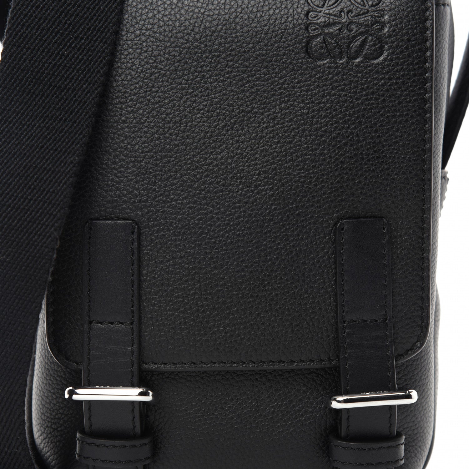 Loewe Soft Grained Calfskin XS Military Crossbody Black 8 of 10