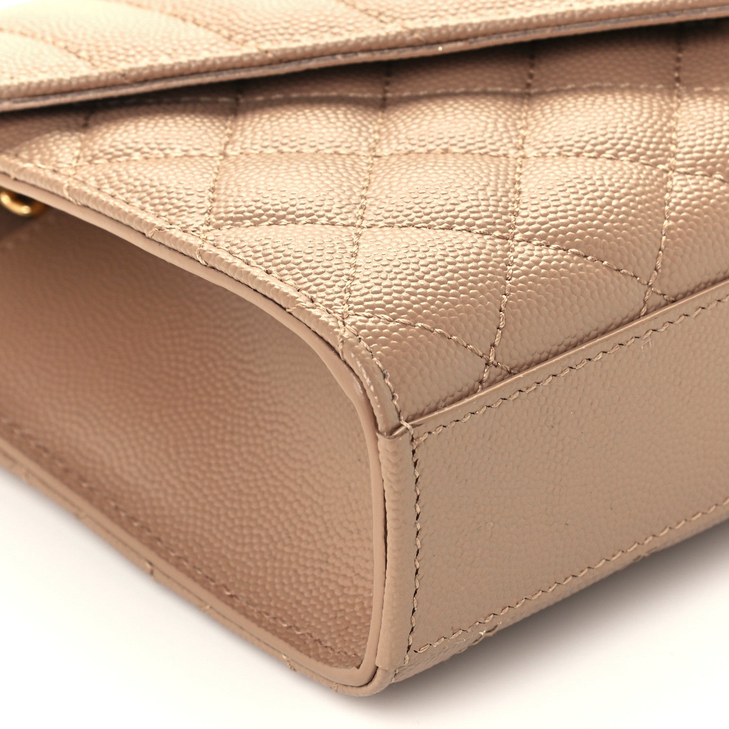 Saint Laurent Grain De Poudre Textured Mixed Matelasse Triquilt Small Monogram Satchel Cork 10 of 11