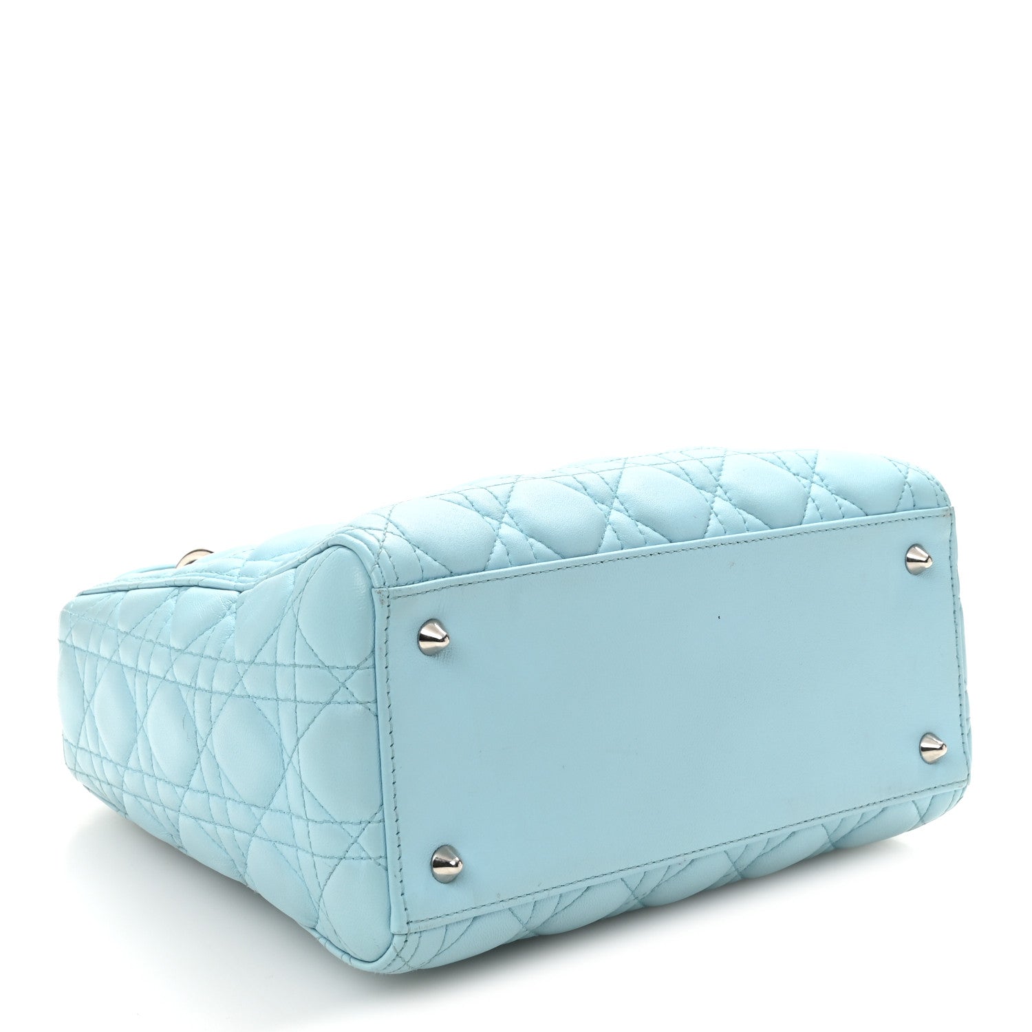 Christian Dior Lambskin Cannage Medium Lady Dior Light Blue 4 of 11