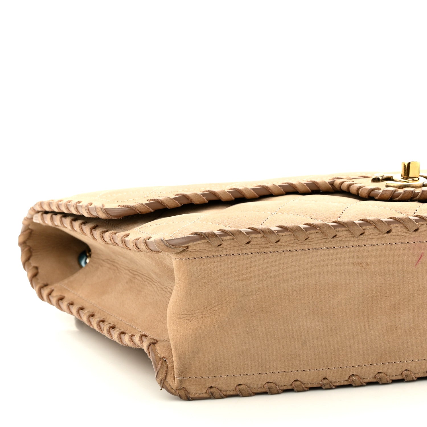 Chanel Iridescent Calfskin Jumbo Happy Stitch Flap Beige 9 of 11