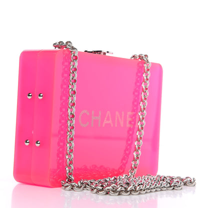 Chanel Plexiglass Strass Motherboard Minaudiere Clutch Pink 3 of 11