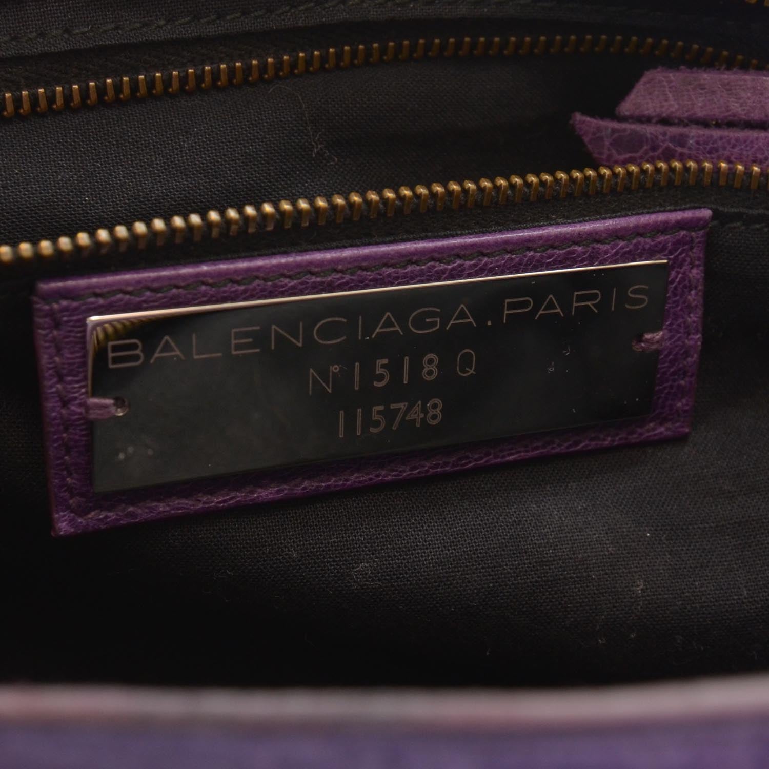Balenciaga Agneau City Raisin Purple 9 of 11