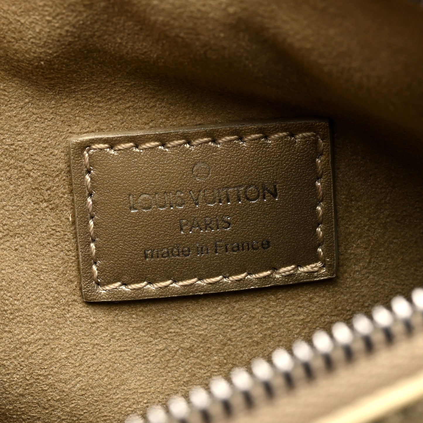 Calfskin Debossed Monogram Side Trunk Light Gold