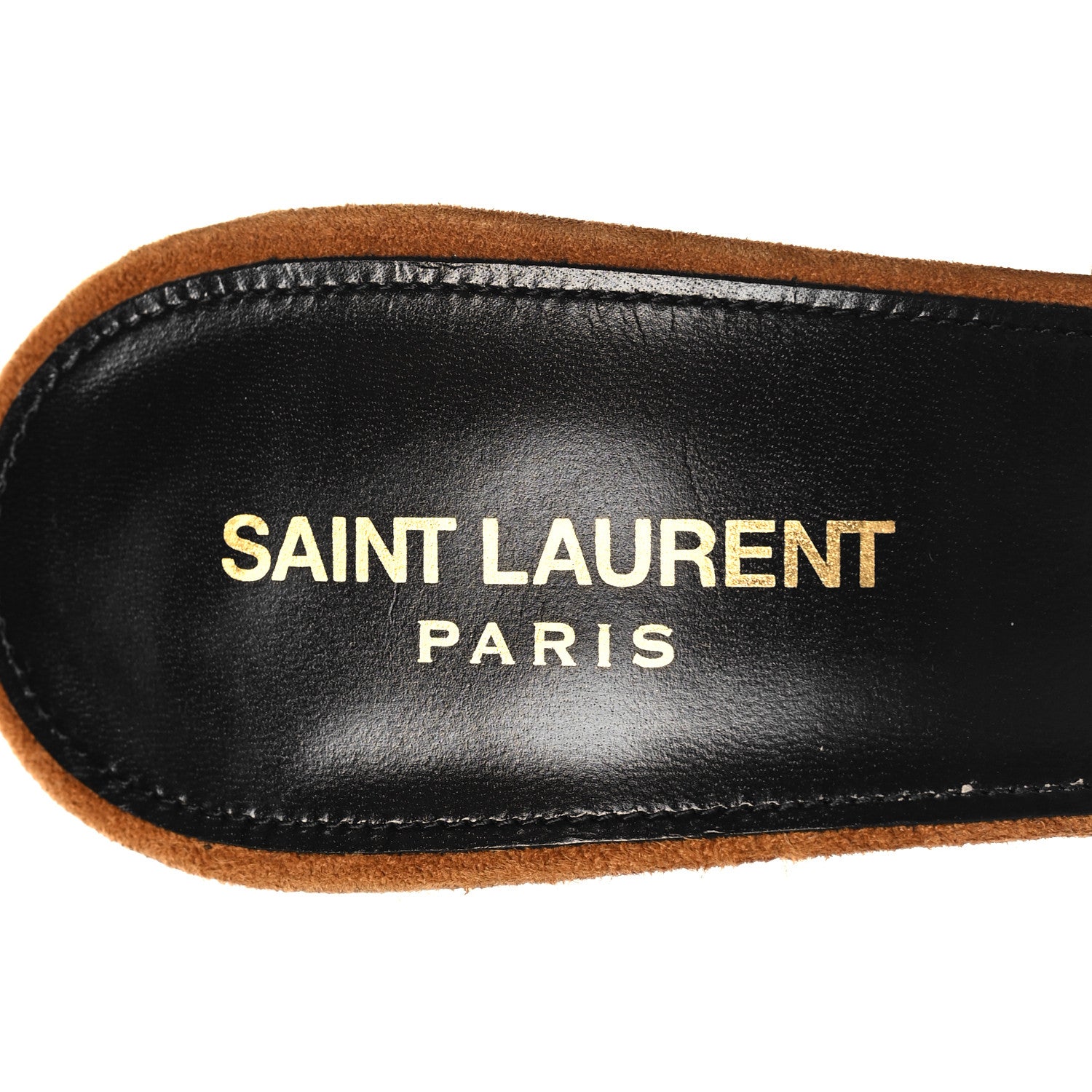 Saint Laurent Suede Paz 105 Ankle Strap Sandals 39 Brown Purple 9 of 9