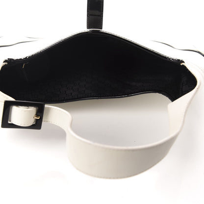 Gucci Calfskin Jackie O Hobo White Black 5 of 11