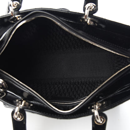 Christian Dior Patent Cannage Large Lady Dior Black 4 of 9