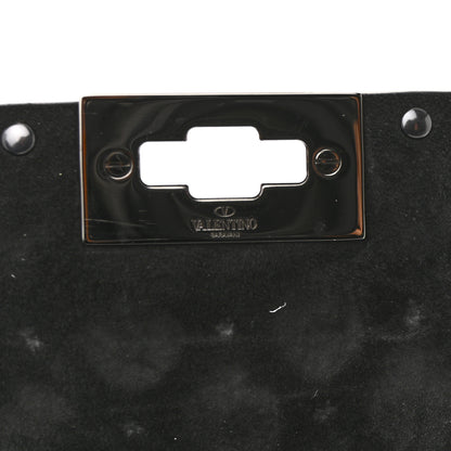 Valentino Garavani Craquele Nappa Rockstud Spike Wallet on Chain Black 13 of 13