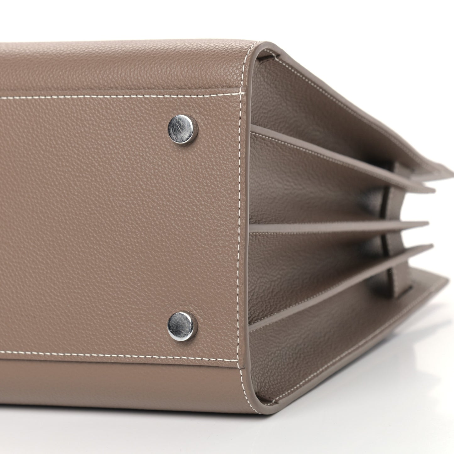 Grained Calfskin Small Sac De Jour Taupe