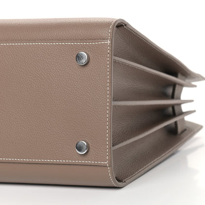 Saint Laurent Grained Calfskin Small Sac De Jour Taupe 9 of 13