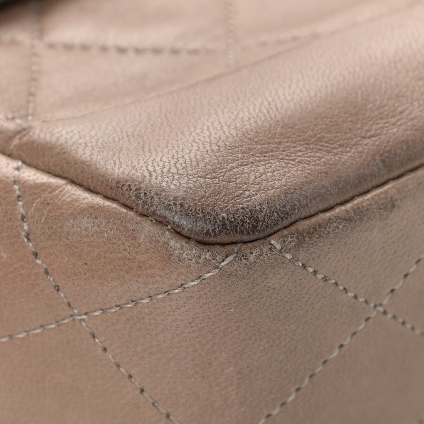 Lambskin Quilted Small Single Flap Dark Beige