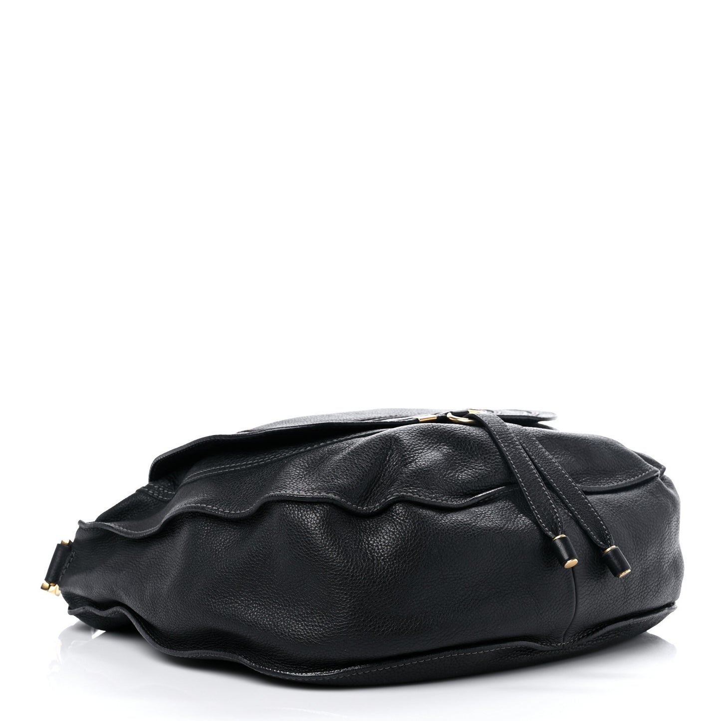 Calfskin Large Marcie Satchel Black