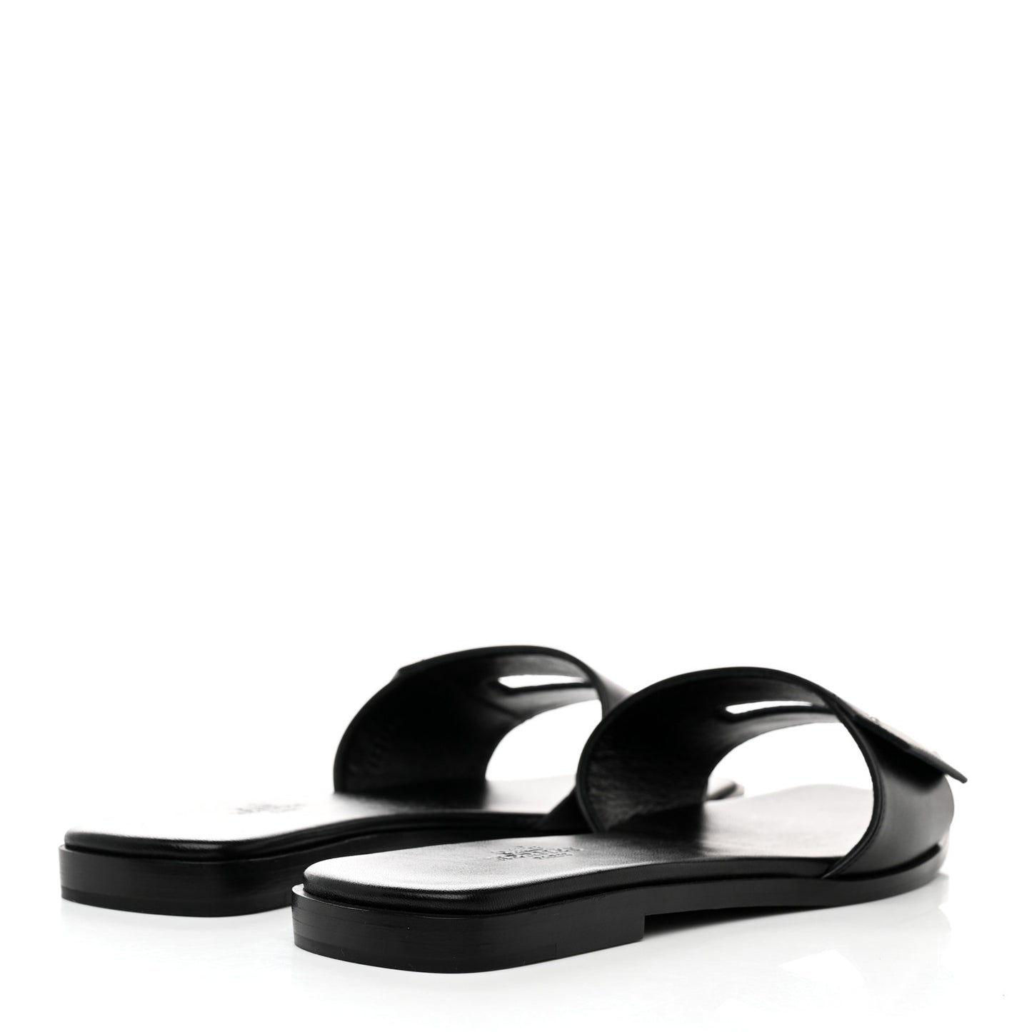 Calfskin View Sandals 37.5 Black