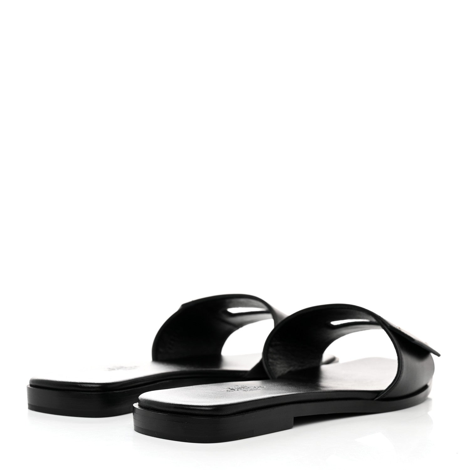 Hermes Calfskin View Sandals 37.5 Black 4 of 9