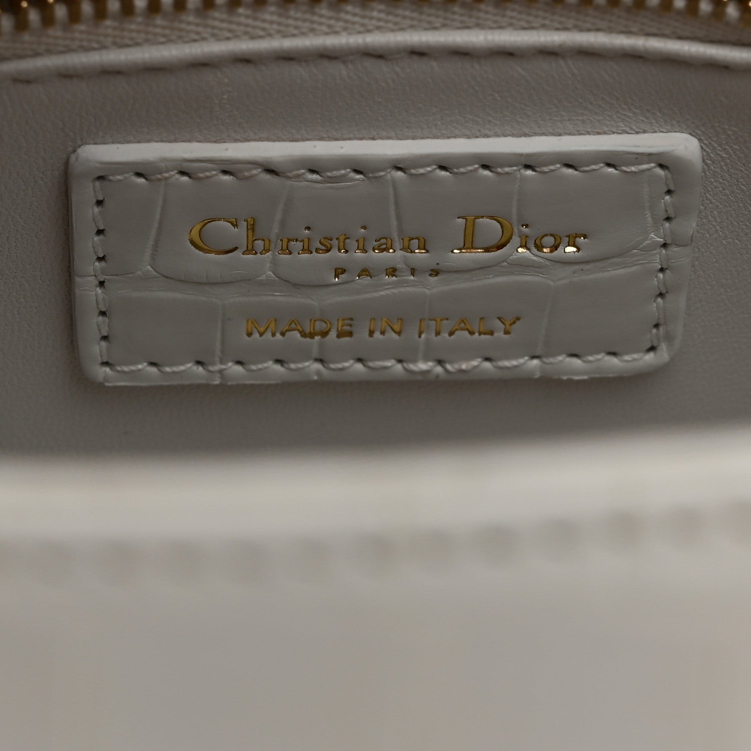 Christian Dior Alligator Swarovski Crystal Small Lady Dior White 6 of 10