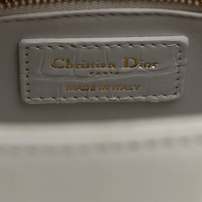 Christian Dior Alligator Swarovski Crystal Small Lady Dior White 6 of 10