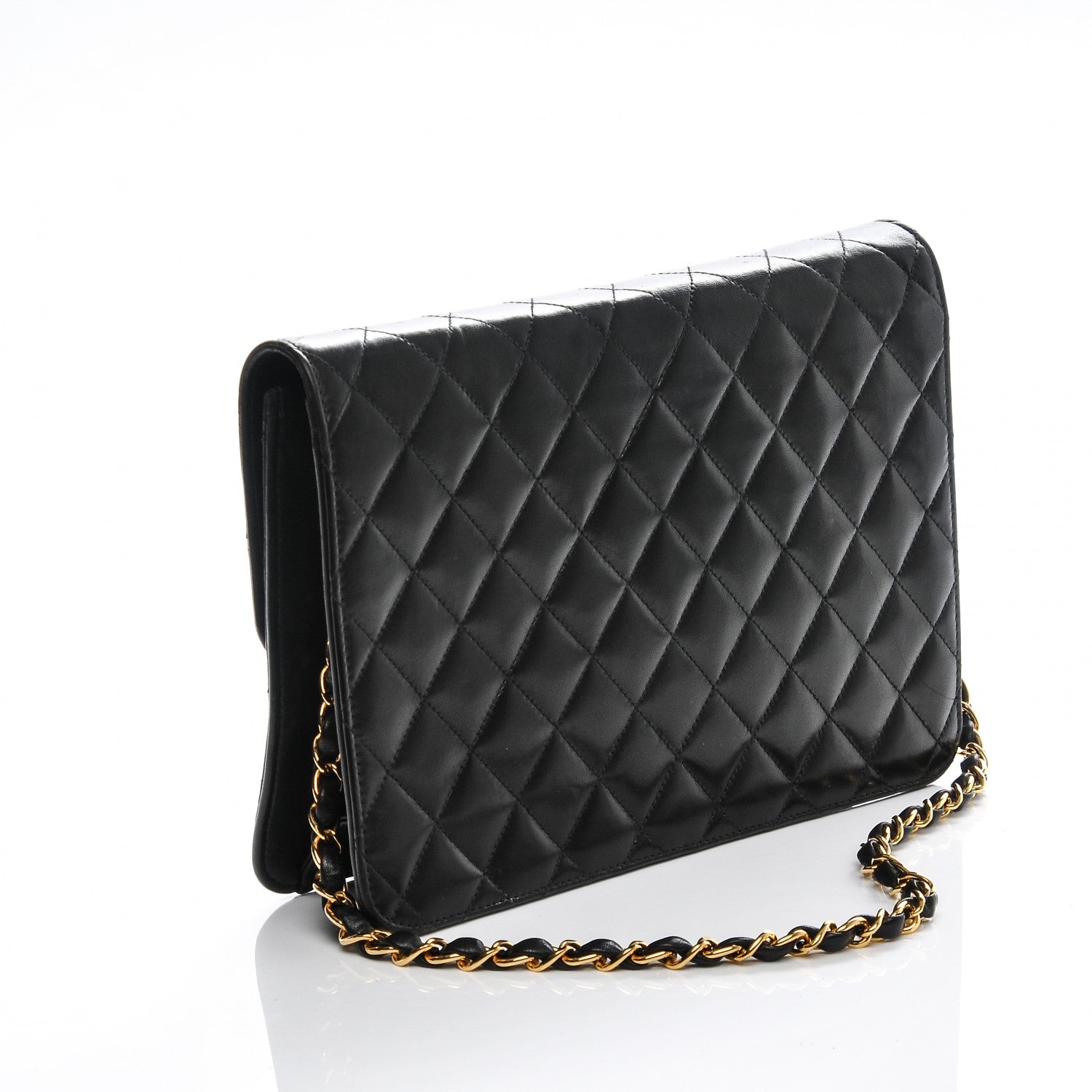 Chanel Lambskin Quilted Medium Single Flap Black 3 of 7