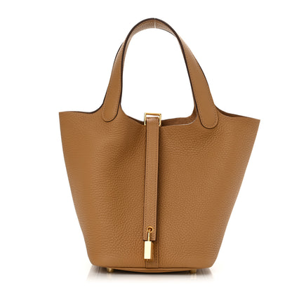 Hermes Taurillon Clemence Picotin Lock 18 PM Biscuit 1 of 12