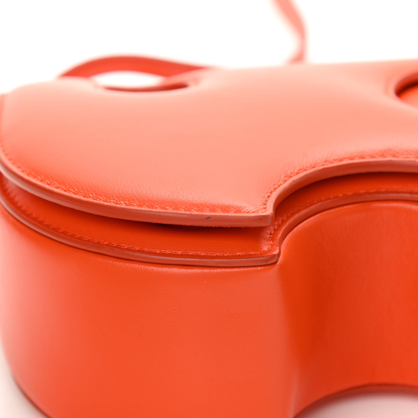 Calfskin Burrow Saddle Bag Orange