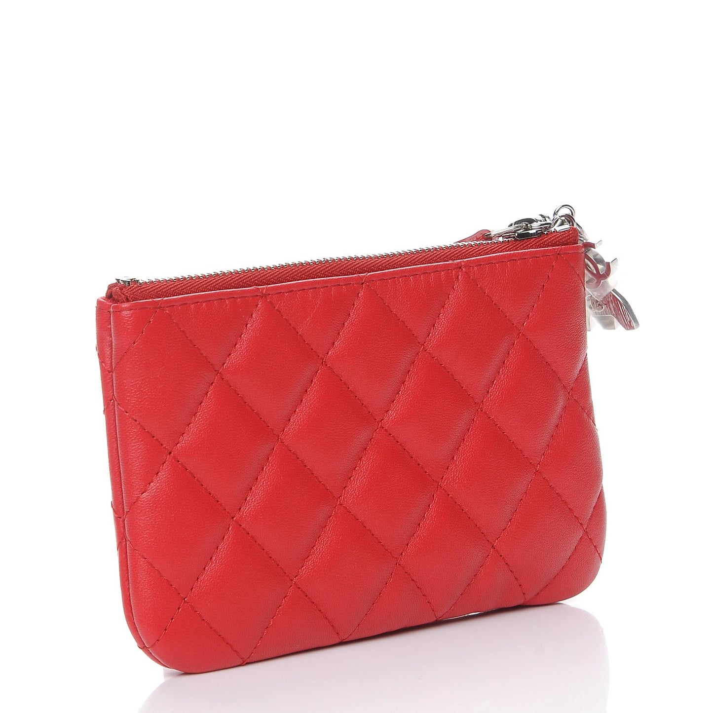 Lambskin Small Ground Control Cosmetic Case Dark Red