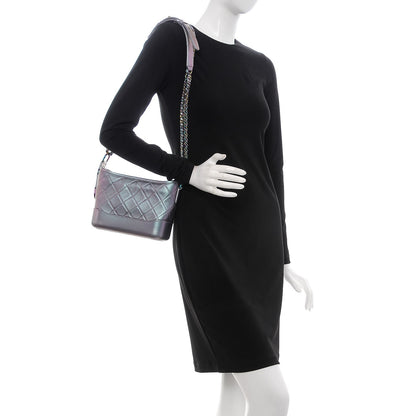Chanel Iridescent Lambskin Calfskin Quilted Small Gabrielle Hobo Light Purple 3 of 13