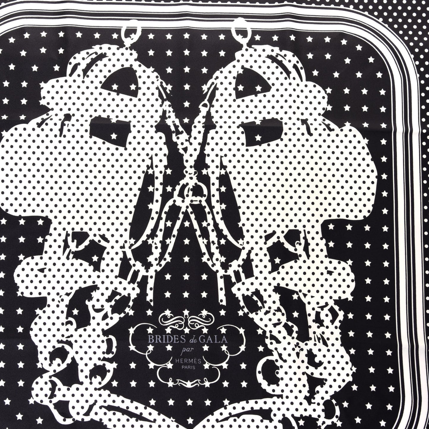 Silk Brides De Gala A Pois Bandana Scarf 55 Black White