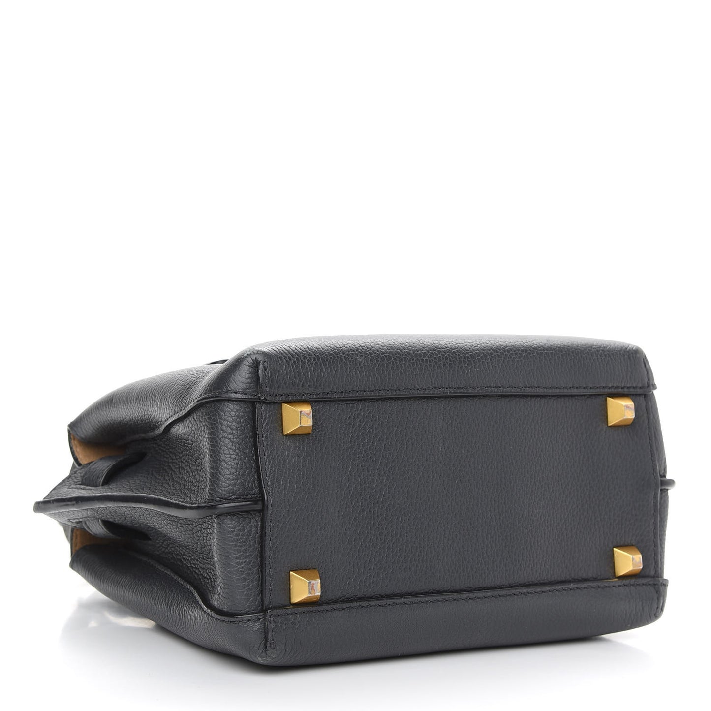 Grained Calfskin Mini Milla Tote Phantom Grey