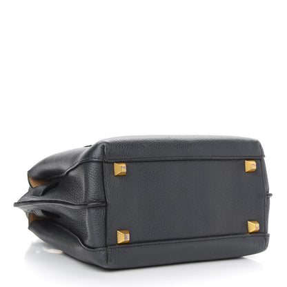 MCM Grained Calfskin Mini Milla Tote Phantom Grey 4 of 9