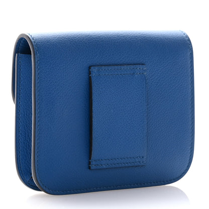 Hermes Evercolor Constance Slim Wallet Bleu France 4 of 8