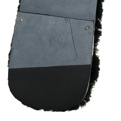Hermes Woolskin Oran Sandals 37 Black 9 of 10