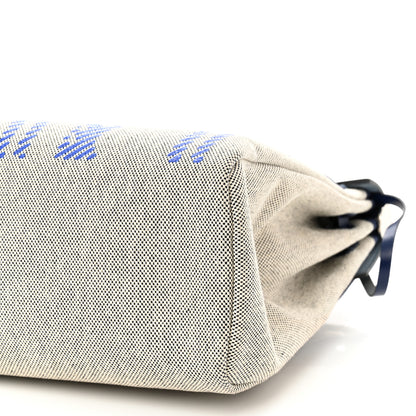 Hermes Vache Hunter Toile H Brides de Gala Herbag Zip Retourne 31 PM Bleu De France Ecru Black 10 of 11