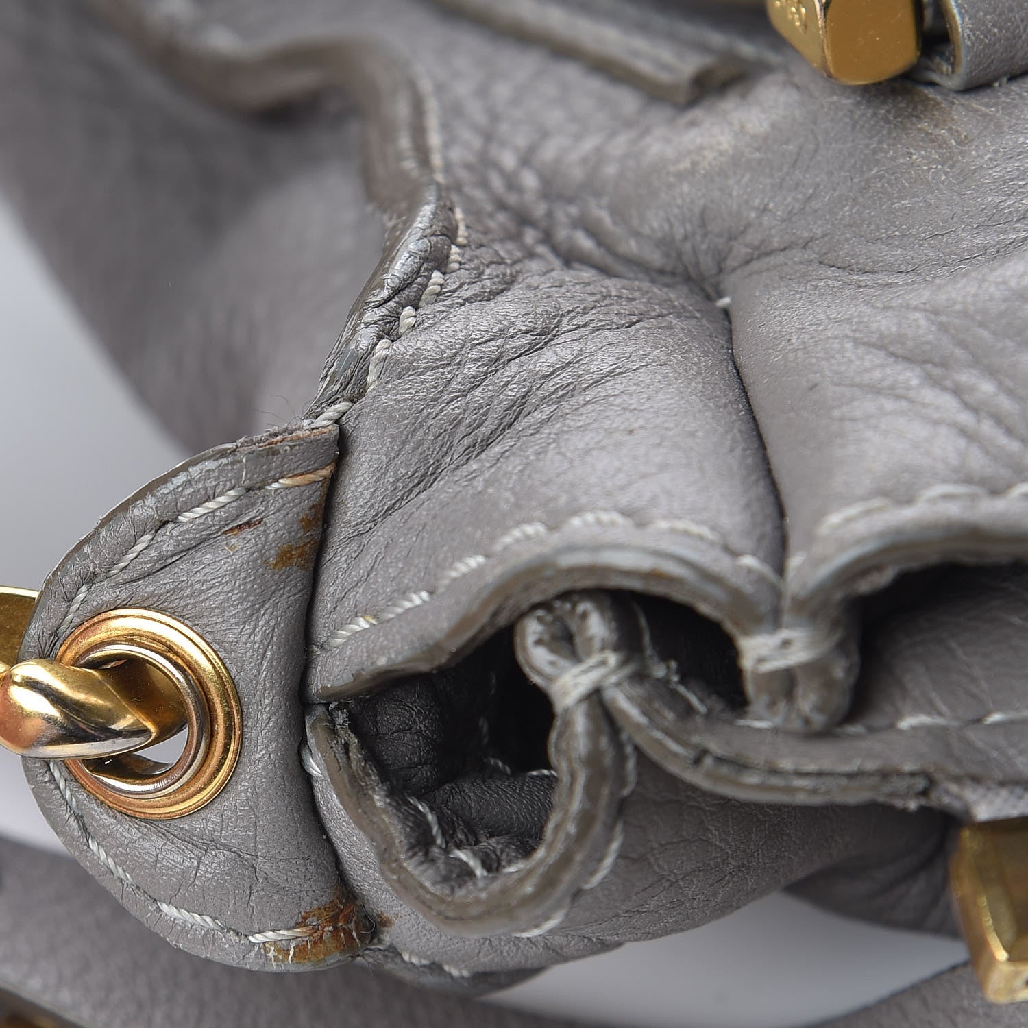 Chloe Calfskin Medium Marcie Satchel Cashmere Grey 9 of 16