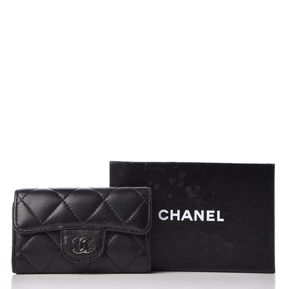 Chanel Lambskin Quilted 6 Key Holder Black 10 of 10