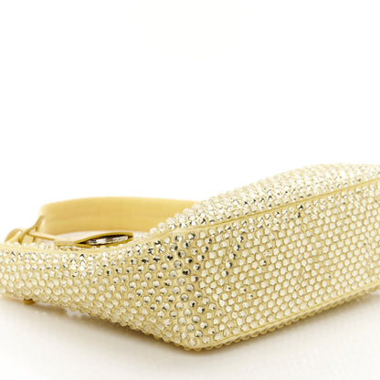 Prada Satin Crystal Mini Re-Edition 2000 Bag Ananas 9 of 10