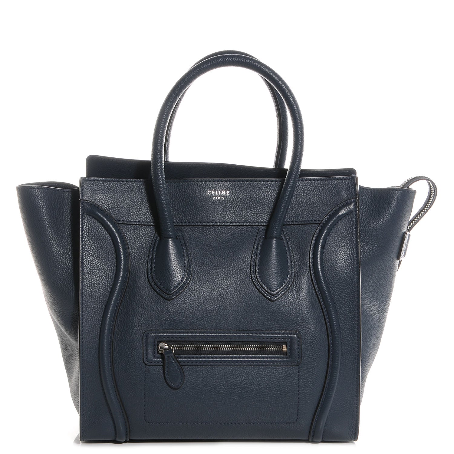 Celine Drummed Calfskin Mini Luggage Orage 1 of 9