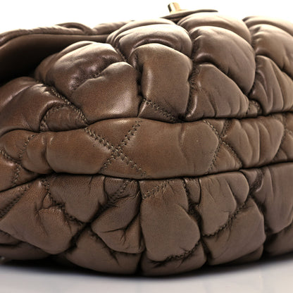 Chanel Lambskin Bubble Quilt Flap Brown 9 of 14