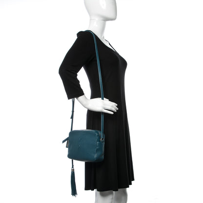 Saint Laurent Lambskin Monogram Small Lou Camera Bag Peacock 2 of 12