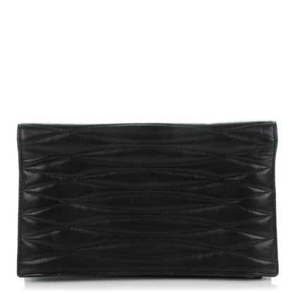 Chanel Lambskin Quilted Wallet Clutch Black 1 of 10