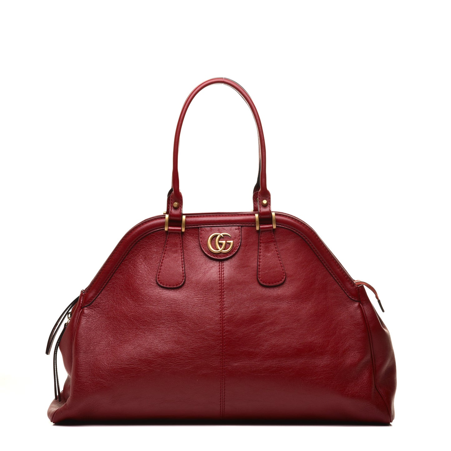 Calfskin Large Re(Belle) Top Handle Bag Red
